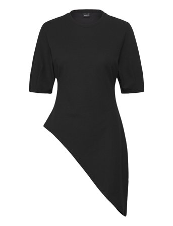 Gina Tricot Asymmetric Top - Black - XL