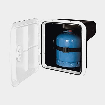 Contenitore per gas Nuova Rade, bianco, adatto per bombole di gas GPL da 3 kg