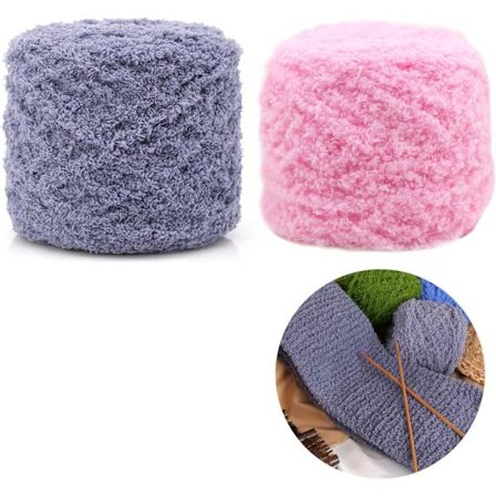 Handgjord stickgarn fluffigt mjuk plyschull för babyfilt babygarn virkning