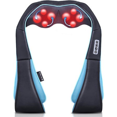 Massageapparat med Varme – Shiatsu Massage til Nakke Skuldre Ryg Ben, Julegave til Alle Hele Kroppen Muskel