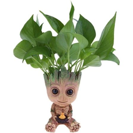 Baby Groot Blomsterpotte - Guardians of the Galaxy Groot Penneholder, Skrivebordsdekorasjon, Blomsterpotte med Dreneringshull