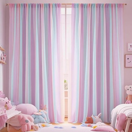 2 kpl Sateenkaarenvärisiä Läpikuultavia Verhopaneeleja Makuuhuoneeseen/Teemajuhliin/Häihin/Valokuvaustaustaan, Verhopaneelit Kuja 213 cm