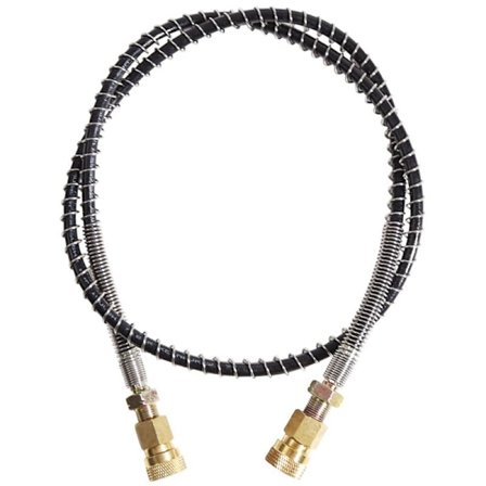 Slange med spiralfjeder 100 cm lang PCP pneumatisk luftfyldningspumpe sort nylon slange