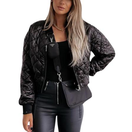 Damkofta I Enfärgad Jacka Full Zip Stand Krage Ytterkläder