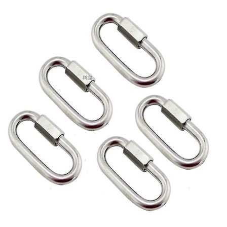 Rustfrit Stål Kæde Hurtigkoblinger 10-pak Karabinhager
