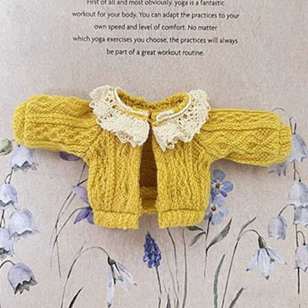 Dukke Mini Cardigans Strikkegenser GUL