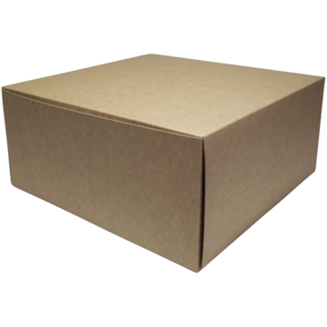 Kakeeske 22x22x10cm Brun/Hvit