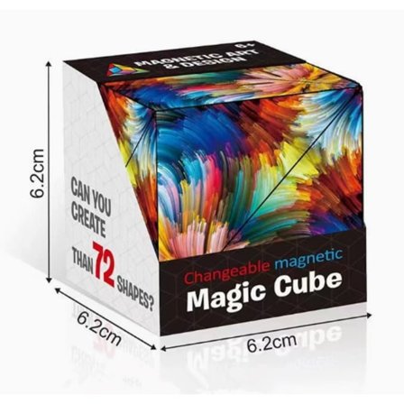 Magnetisk Magisk Kube – 72+ Former, Kreativt Puslespill for Barn & Voksne