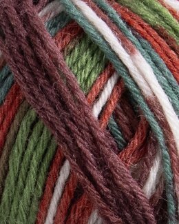 Garn Järbo Mellanraggi 100g Röd multi