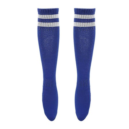 Jalkapallosukat Paksuuntunut Puuvilla Liukueste Korkea Elastisuus Lämmin Polvikorkeat Urheilusukat Sininen Valkoinen YMMR)