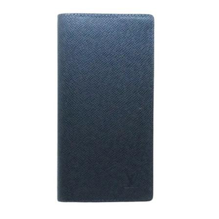 Louis Vuitton Vintage, Pre-owned Leather Wallet Blauw, Heren, Maat:ONE Size
