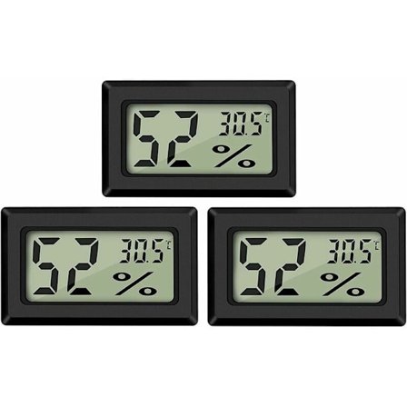 Mini digital LCD-termometer hygrometer (3 stk. - A) temperatur H