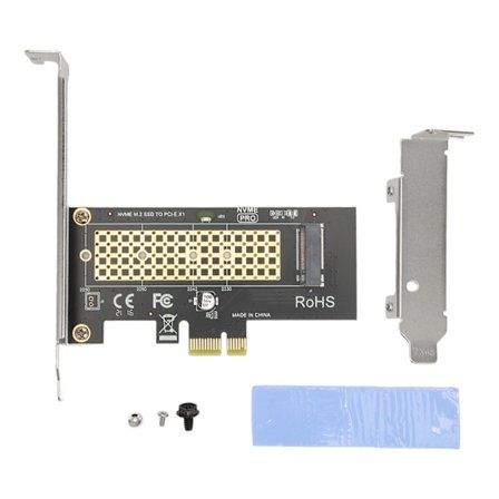 NVMe PCIe Adapter 5 Gbps båndbredde M Key SSD Plug and Play med køleplade