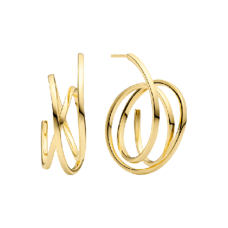 Sif Jakobs Jewellery Örhängen Spirale Pianura Dam Guld LARGE