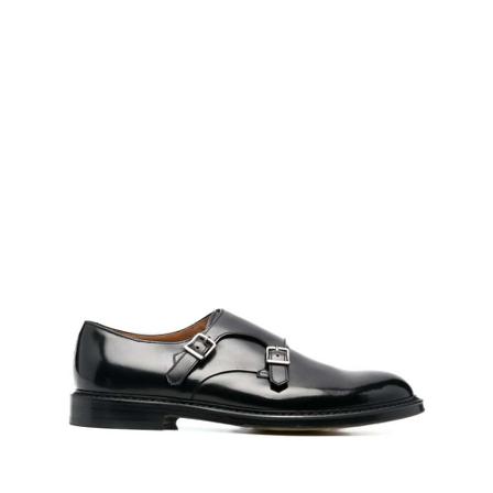 Doucal's, Double buckle shoes Zwart, Heren, Maat:44 EU