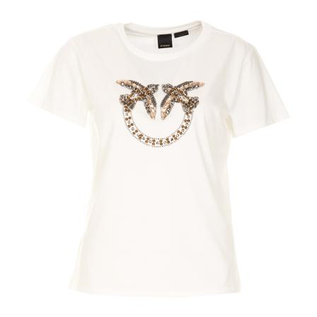 Pinko Logo T-shirt Hvid, Dame T-shirts