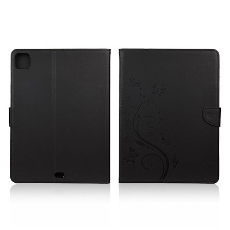 iPad Pro 11 inch (2020) fjäril avtryck läder flip fodral - svart