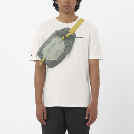 Salomon - Baselayer: Oberteile Bekleidung Chest Logo Regular Tee M - Whisper White