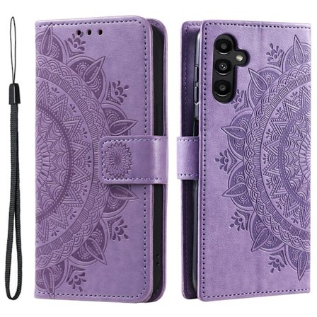 SKALO Samsung S24 FE Mandala Flip Cover - Lilla