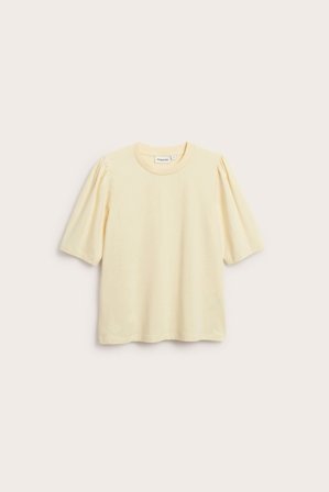 Kappahl | Topp med puffermer Lysegul XS | Lysegul