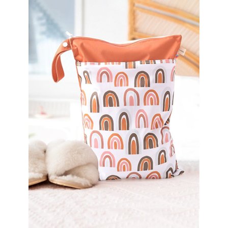 Vaippapussi, Vauvan Vaippapussi, Vedenpitävä Kaksoisvetoketjullinen Ripustuspussi Märälle ja Kuiville, Pesu- ja Uusiokäyttöinen