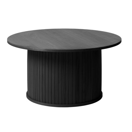 Nola Sofabord, Sort - Elegant Overflade - Ø90x45cm - Moderne Stueindretning - Stilfuldt og Praktisk Design - Perfekt Størrelse til Daglig Brug