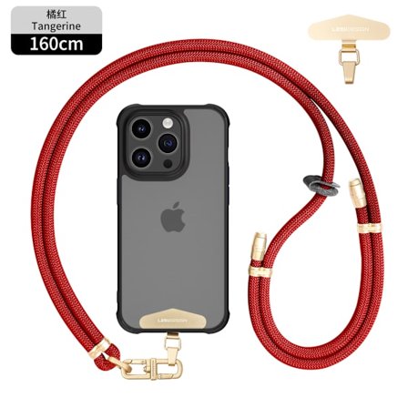 Anti-tyveri mobilholder til mobiltelefon, clips i rustfrit stål og justerbare spænder (rød)