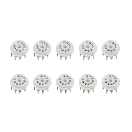 10 stk PCB 9-pins Keramisk B9A Vakuumrørsokkel Lyd HIFI DIY Forsterkere for 12AX7 12AU7 12AT7 ECC81 ECC82