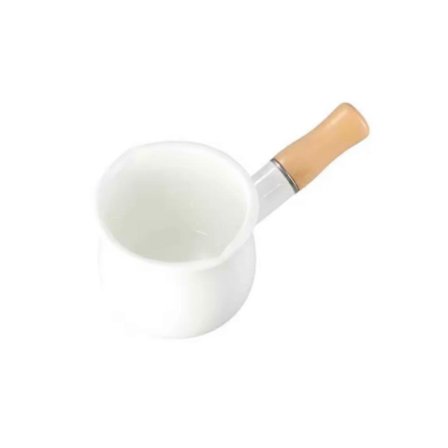 Tarttumaton maitokattila, teen ja kahvin keittopannu, emaloitu puukahvainen vauvanruokalisäkattila, helppo puhdistaa emaloitu keittokattila