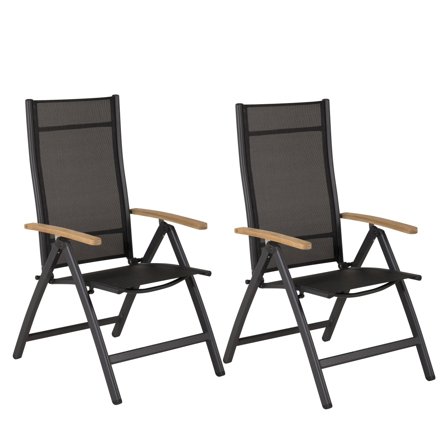 Venture Home Panama 1554-408 Positionsstol 2-pack Svart, Utemöbler