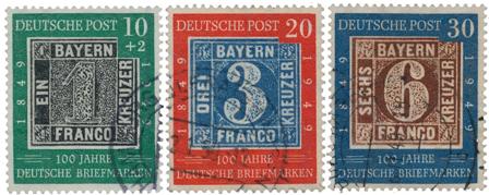 Tyskland 1949 - MICHEL 113-115 / AFA 1076-1078 - Stemplet