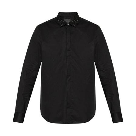 John Richmond Cotton shirt Sort, Herre Skjorter