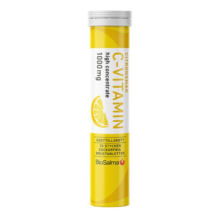 BioSalma C-vitamin Citron 20 brustabletter
