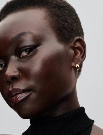 Pandora Rippled 14K Gold-Plated Hoop Earrings - Gold - ONE SIZE