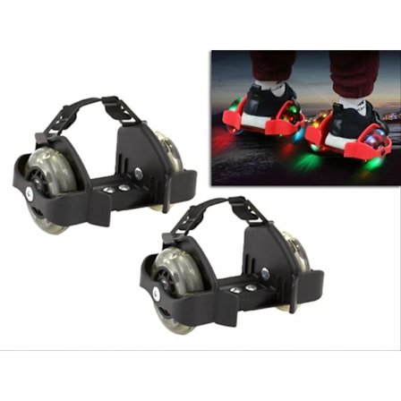 Valaisevat rullaluistimet kenkiin - Musta