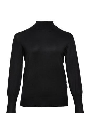 Carvenice Lifel/S Roll Pullover Knt Pullover Svart ONLY Carmakoma