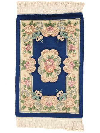 Medalionowy Mały Chińskie 90 Line Dywan 60X90 Wełna