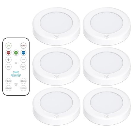 Brilliant Evolution LED-spotlights med fjernbetjening - 6-pak