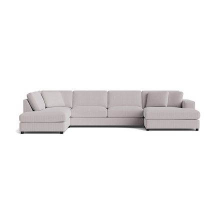 Oasis U-sofa, højrevendt - Lincoln Lysegrå - 360x213x79 - Sofa, u-sofa