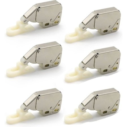 Vårfästen för Mini-luckor, 6 st Mini-fästen med Automatisk Vårfångst, Vårfästen, Vårfästen Mini