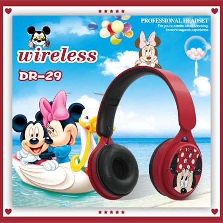 Marvel headset bluetooth headset hopfällbart stöder FM