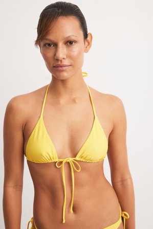 NA-KD ART Haut de bikini triangle - Bikinis - Jaune - M