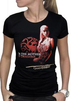 GoT Mother of Dragons Dam T-Shirt Svart L - Partyninja.se