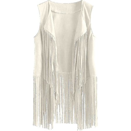 70-tal Toppar Kompatibla Dam Cowgirl Skjorta Disco Fringe Väst Jacka