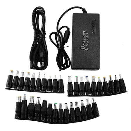 Universal DC 12v 15v 16v 18v 19v 20v 24v 4.5a 4a Justerbar Strømadapter 34 Aftagelige Stik Til-YuJia