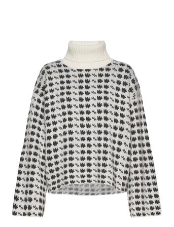 Davine Knit Sweater Høyhalset Pologenser Creme HOLZWEILER
