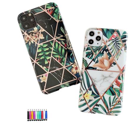iPhone 11 Pro - Geometrisk Blomster Etui Vit