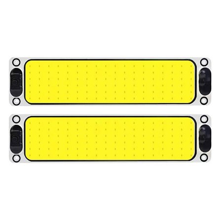 2 stk hvite COB 108 LED 12V 24V tak taklampe interiør kablet lampepanel kuppel automatisk bil leselys skiltlys