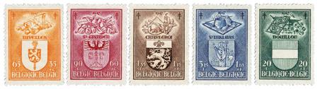 Belgien 1947 - Ubrugt - OBP 756-60