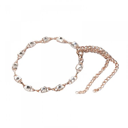 2 par Rhinestone kæde dame højhælede sko snørebånd med spænde aftagelige høje hæle Anti Slip sko stropper